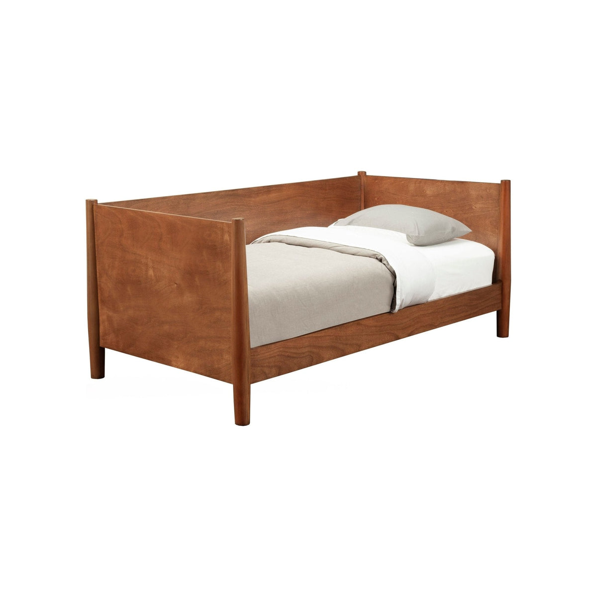 Flynn Twin Daybed in Chestnut Solid Mahogany with Slat Back – view 5