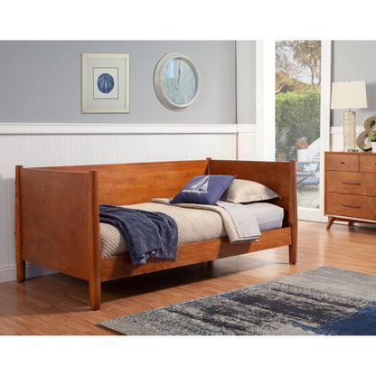 Flynn Twin Daybed in Chestnut Solid Mahogany with Slat Back – view 3
