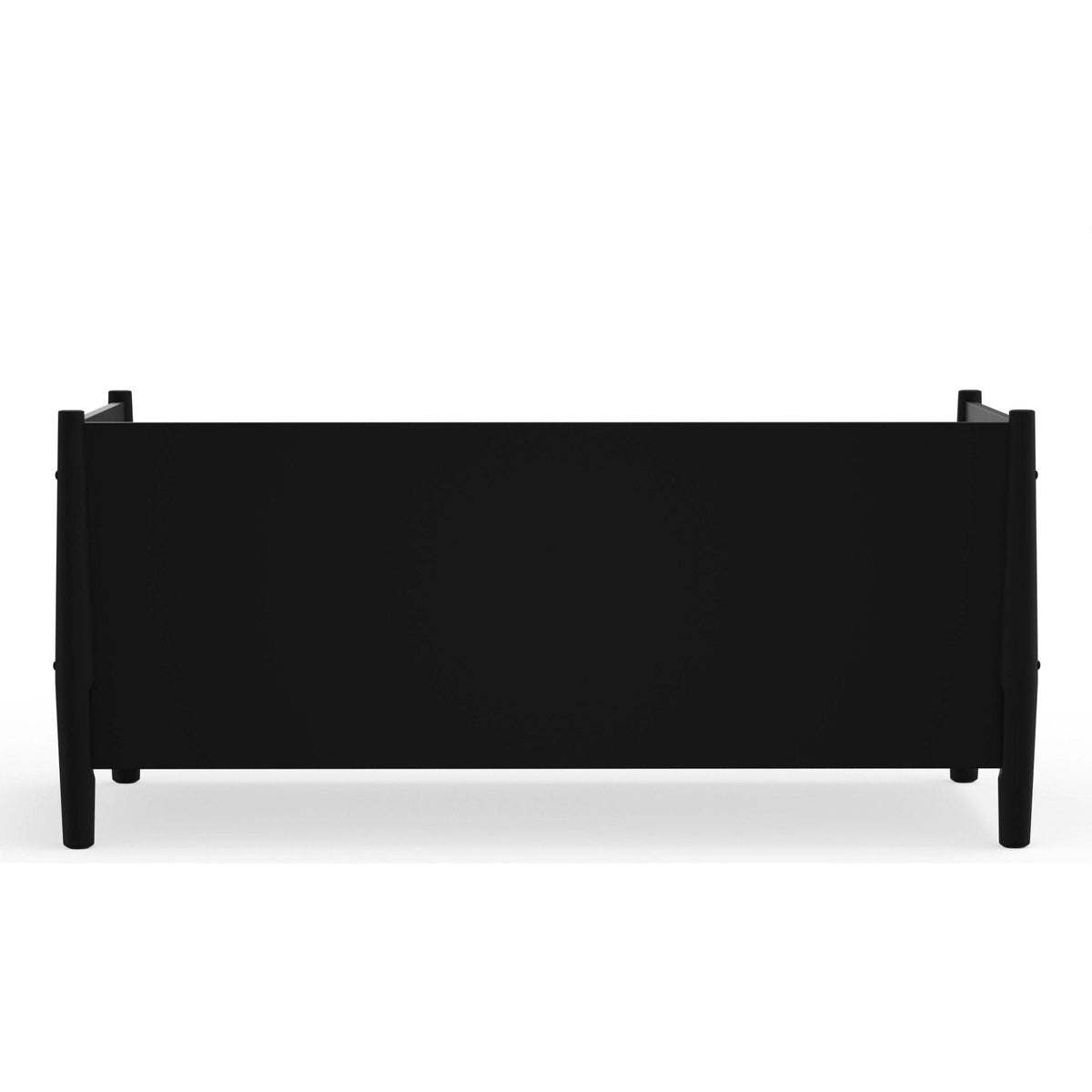 Flynn Twin Daybed in Matte Black with Sculpted Slat Back – view 8