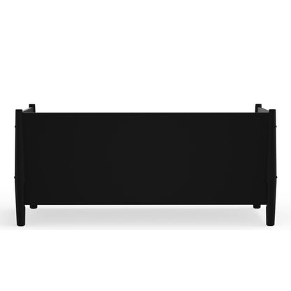 Flynn Twin Daybed in Matte Black with Sculpted Slat Back – view 8