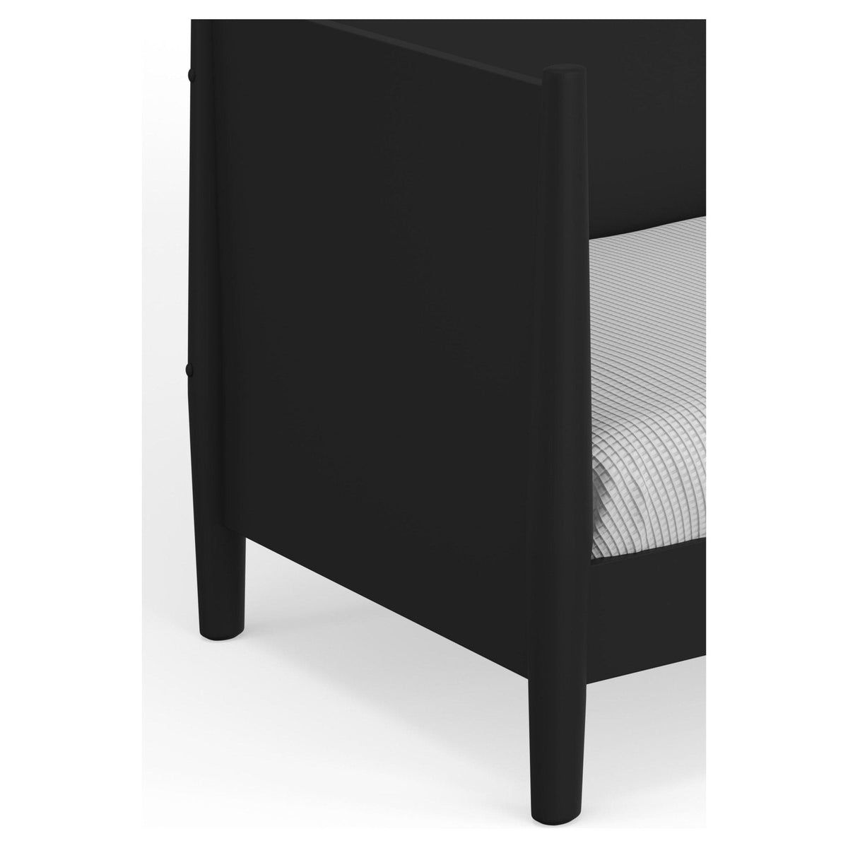 Flynn Twin Daybed in Matte Black with Sculpted Slat Back – view 4