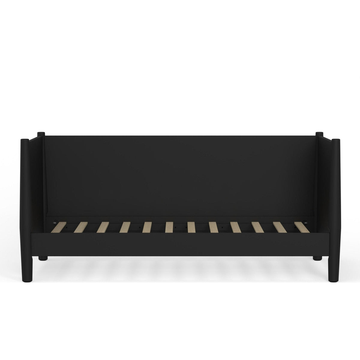 Flynn Twin Daybed in Matte Black with Sculpted Slat Back – view 6
