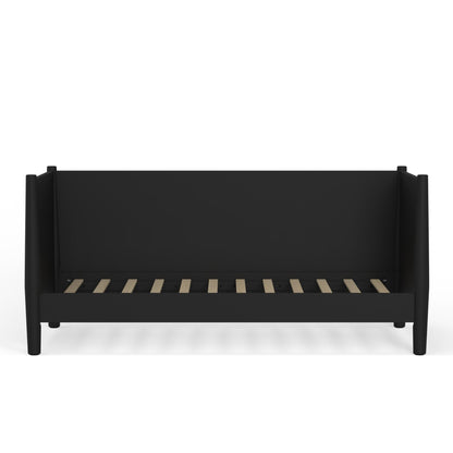 Flynn Twin Daybed in Matte Black with Sculpted Slat Back – view 6