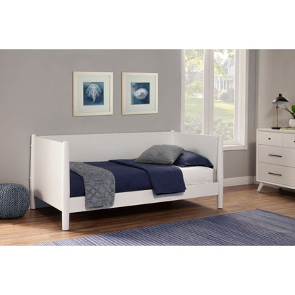 Flynn Twin Daybed in Matte White with Sculpted Slat Back – view 3