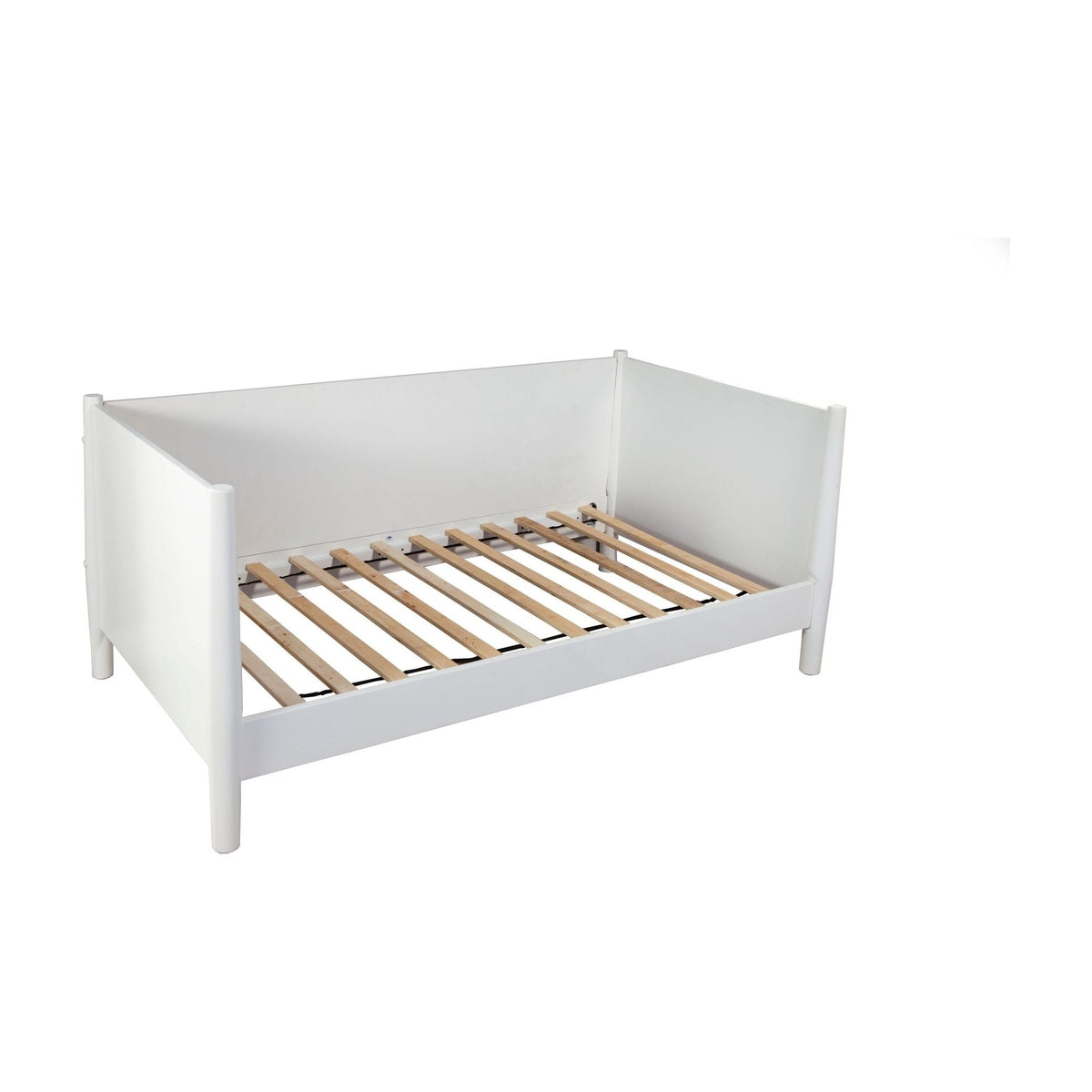 Flynn Twin Daybed in Matte White with Sculpted Slat Back – view 5