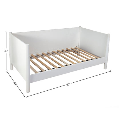 Flynn Twin Daybed in Matte White with Sculpted Slat Back – view 7