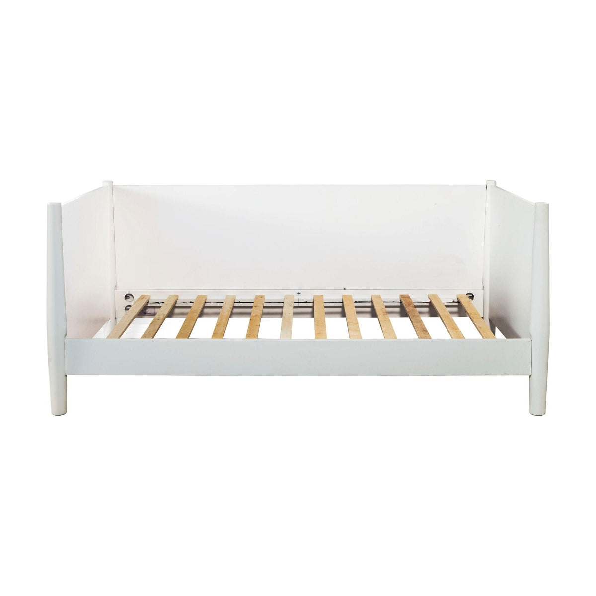 Flynn Twin Daybed in Matte White with Sculpted Slat Back – view 4