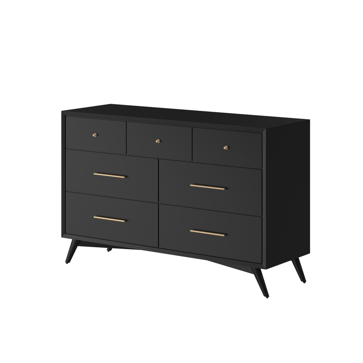 Flynn 7-Drawer Dresser with Felt-Lined Top Drawers, Black – view 5