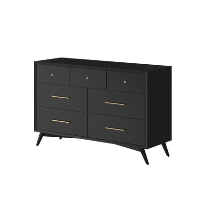 Flynn 7-Drawer Dresser with Felt-Lined Top Drawers, Black – view 5