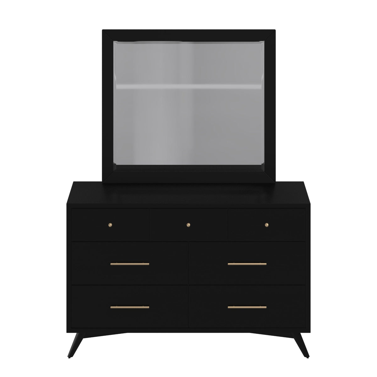 Flynn 7-Drawer Dresser with Felt-Lined Top Drawers, Black – view 11