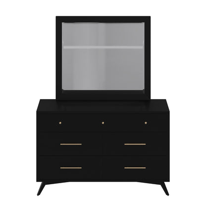 Flynn 7-Drawer Dresser with Felt-Lined Top Drawers, Black – view 11