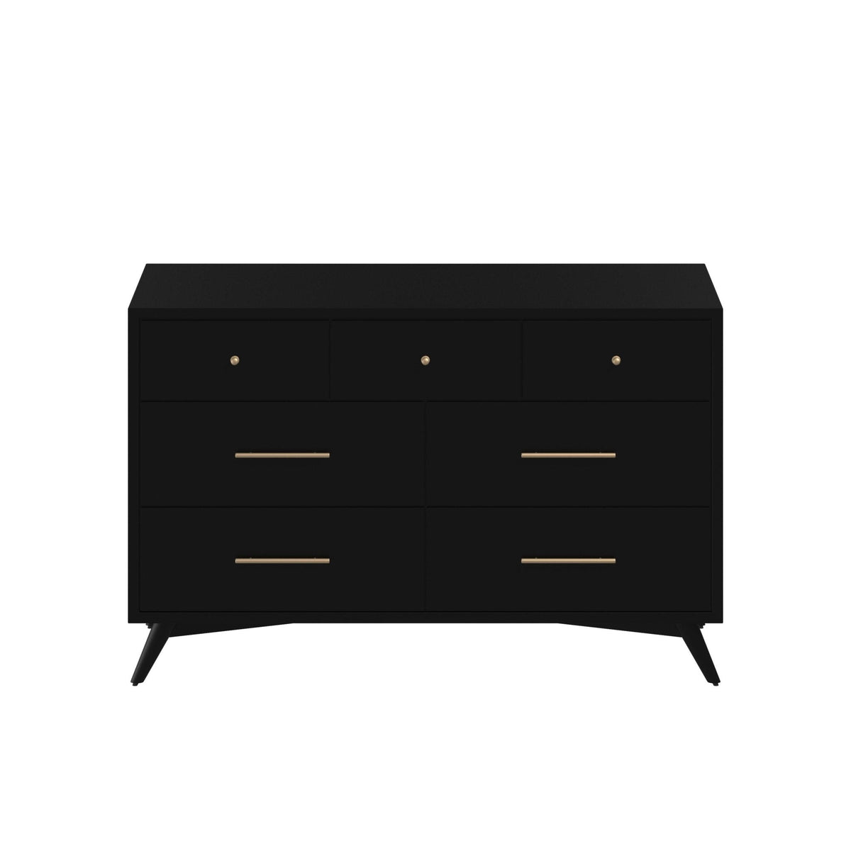 Flynn 7-Drawer Dresser with Felt-Lined Top Drawers, Black – view 4