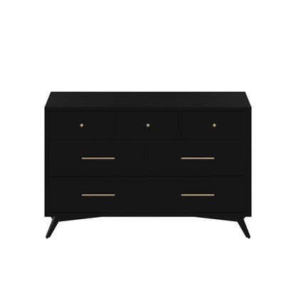 Flynn 7-Drawer Dresser with Felt-Lined Top Drawers, Black – view 4
