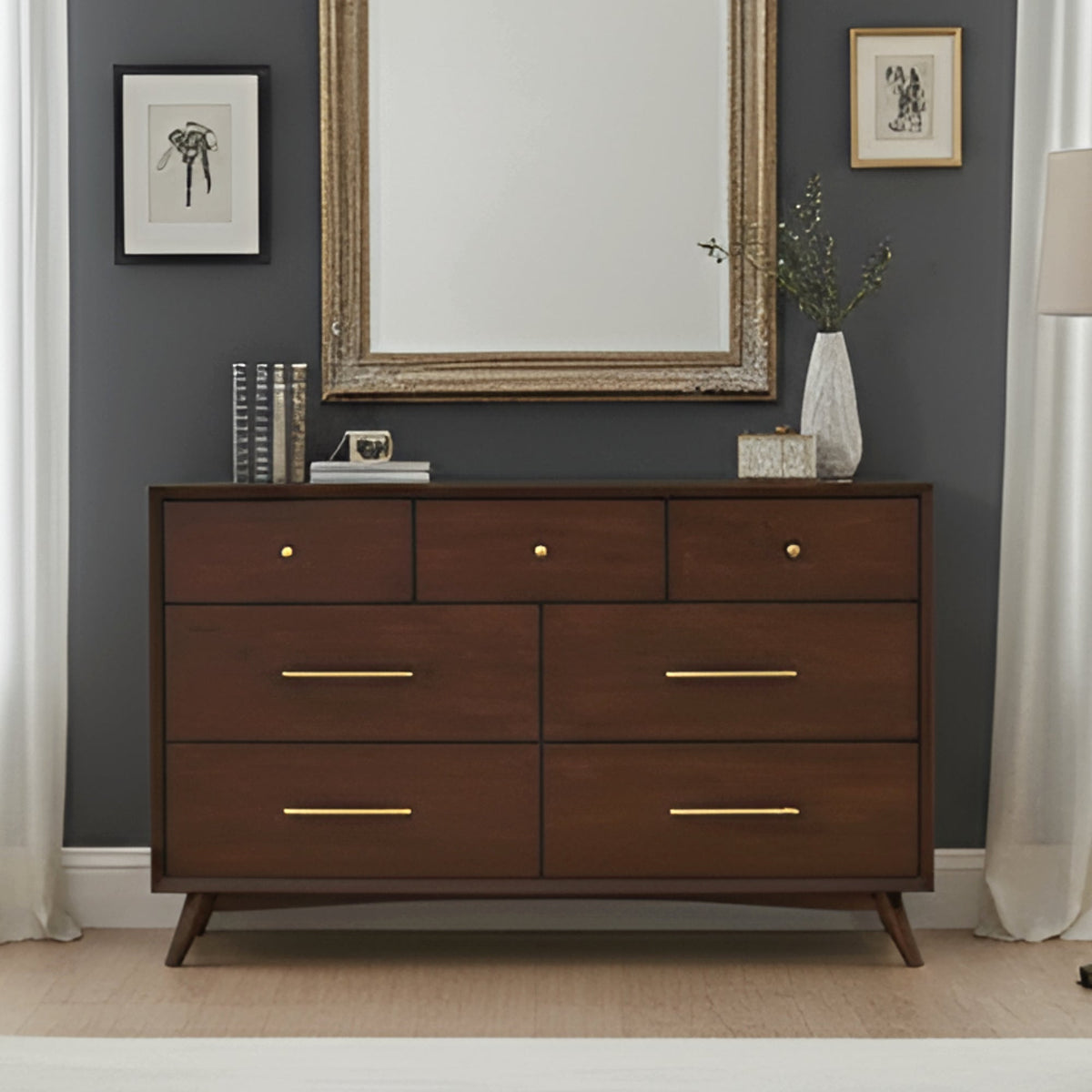 Walnut Flynn Dresser for Primary Bedrooms