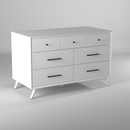 Flynn 7-Drawer Dresser with Felt-Lined Top Drawers, White – view 3
