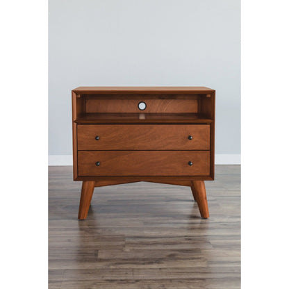 Flynn Large 3-Drawer Nightstand in Chestnut Mahogany – view 5