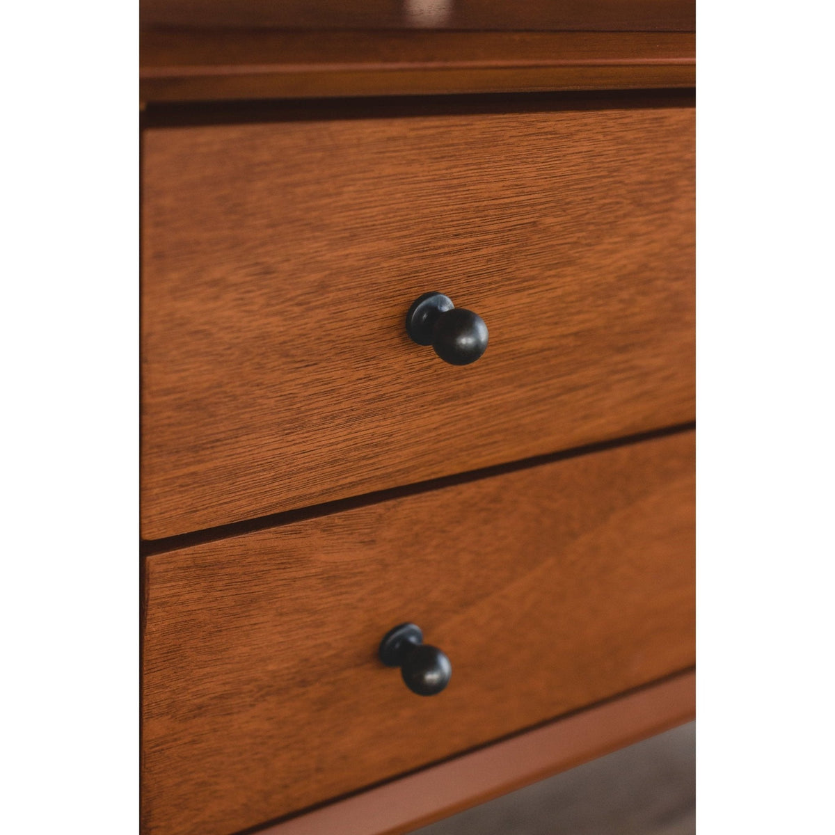 Flynn Large 3-Drawer Nightstand in Chestnut Mahogany – view 7