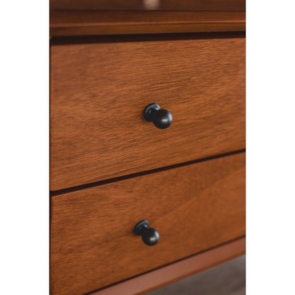 Flynn Large 3-Drawer Nightstand in Chestnut Mahogany – view 7