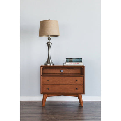 Flynn Large 3-Drawer Nightstand in Chestnut Mahogany – view 2