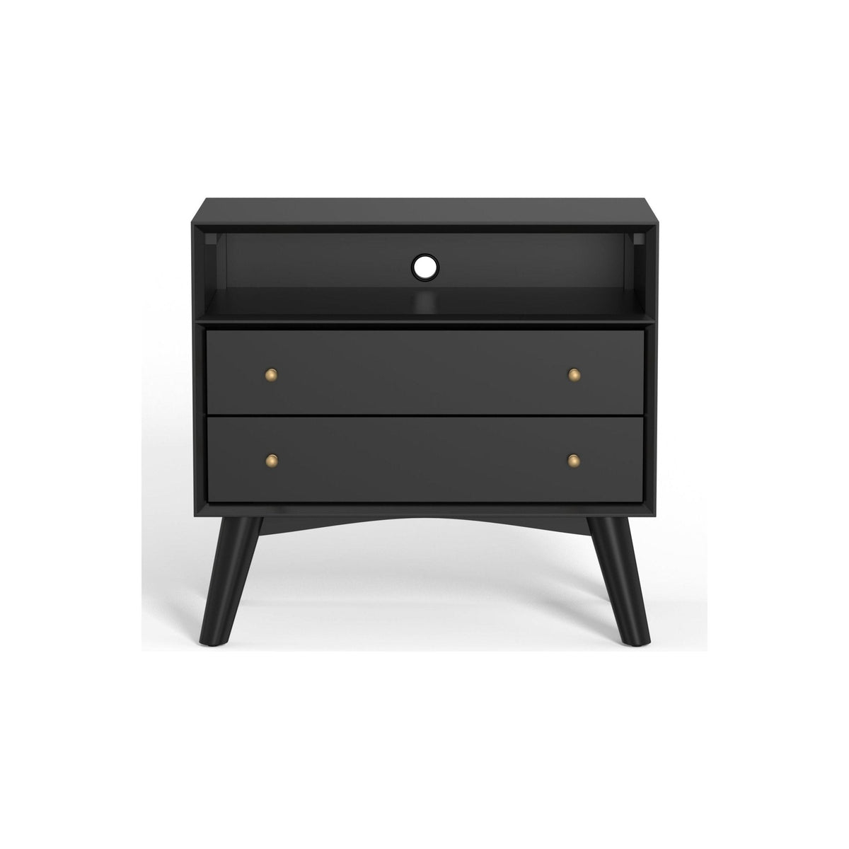Flynn Large 3-Drawer Nightstand in Matte Black – view 3