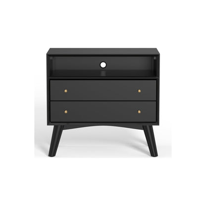 Flynn Large 3-Drawer Nightstand in Matte Black – view 3