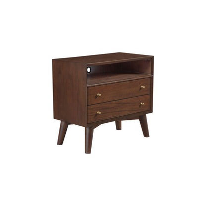 Flynn Large 3-Drawer Nightstand in Espresso Walnut – view 5