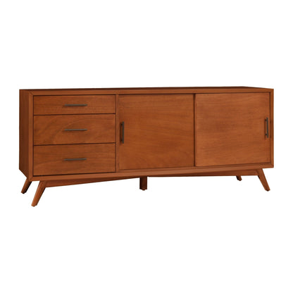 Flynn Large Solid Mahogany TV Console for TVs up to 75 Inches, Chestnut – view 6