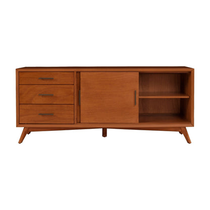 Flynn Large Solid Mahogany TV Console for TVs up to 75 Inches, Chestnut – view 10