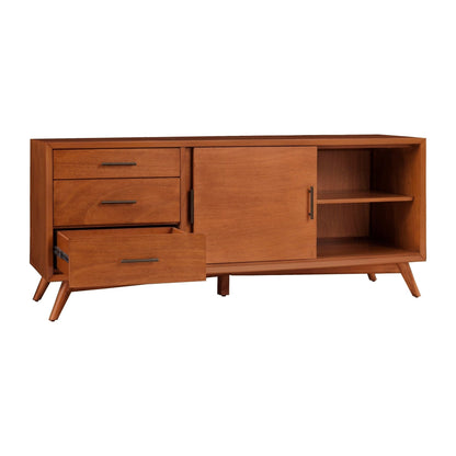 Flynn Large Solid Mahogany TV Console for TVs up to 75 Inches, Chestnut – view 8