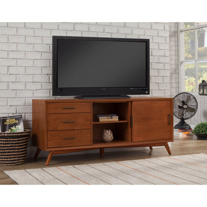 Flynn Large Solid Mahogany TV Console for TVs up to 75 Inches, Chestnut – view 4