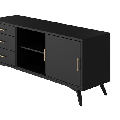 Flynn Large TV Console for TVs up to 75 Inches, Black – view 4