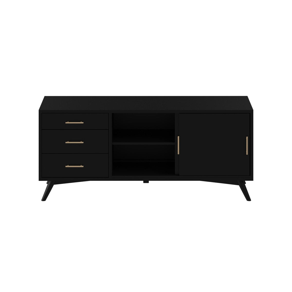 Flynn Large TV Console for TVs up to 75 Inches, Black – view 2