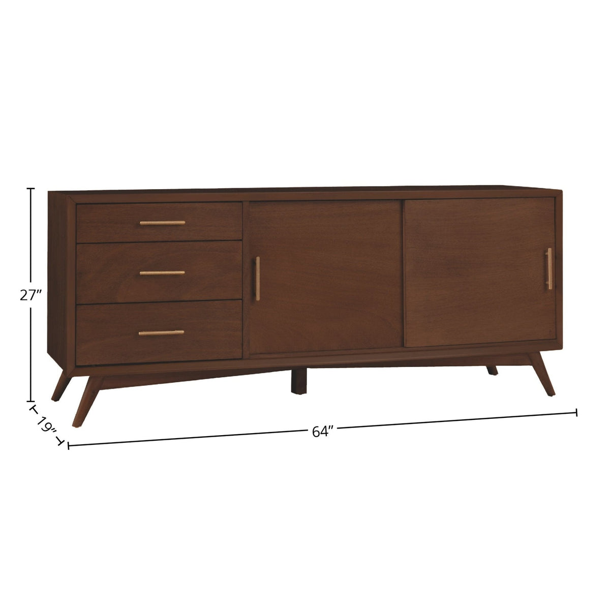 Flynn Large TV Console for TVs up to 75 Inches, Walnut – view 11