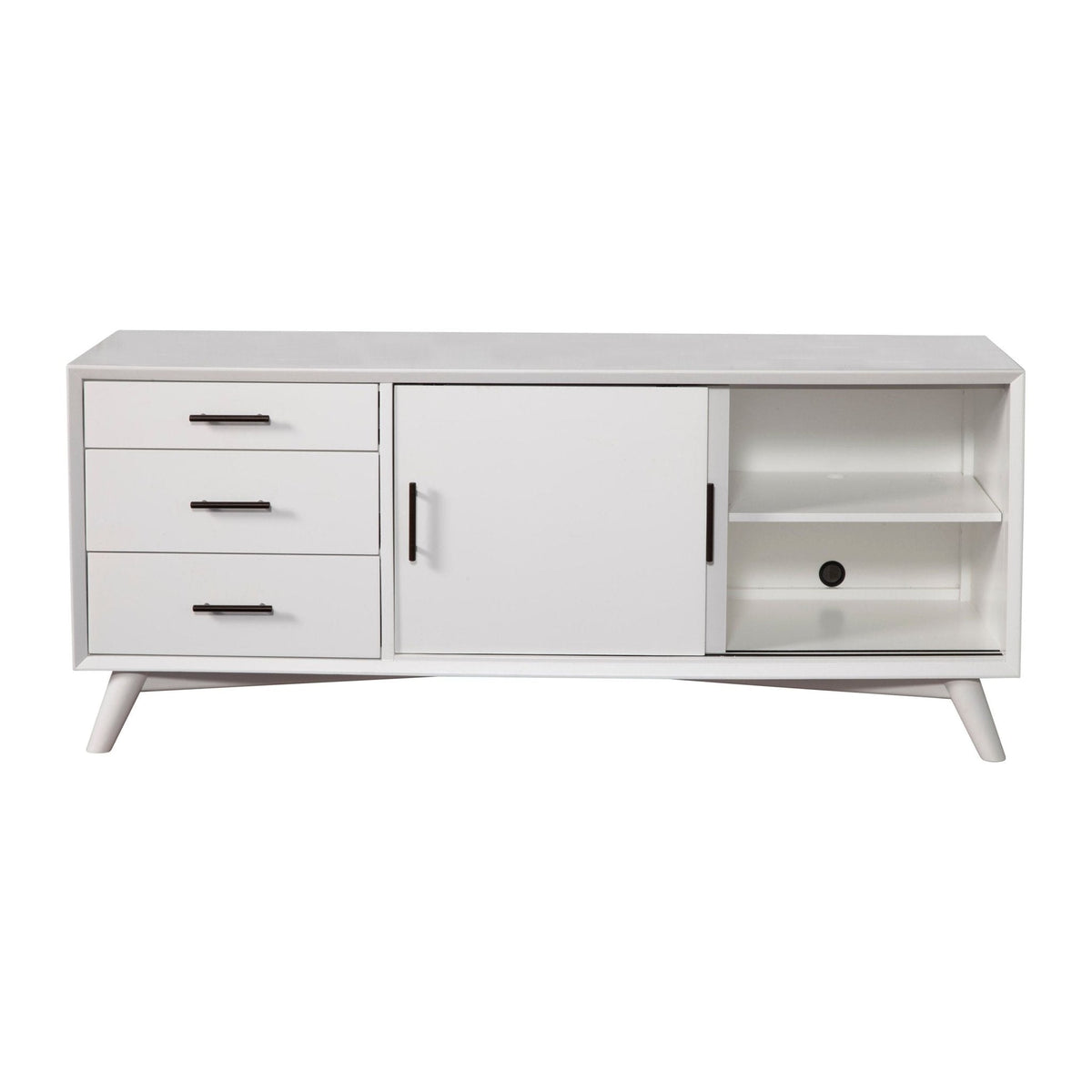 Flynn Large TV Console for TVs up to 75 Inches, White – view 8
