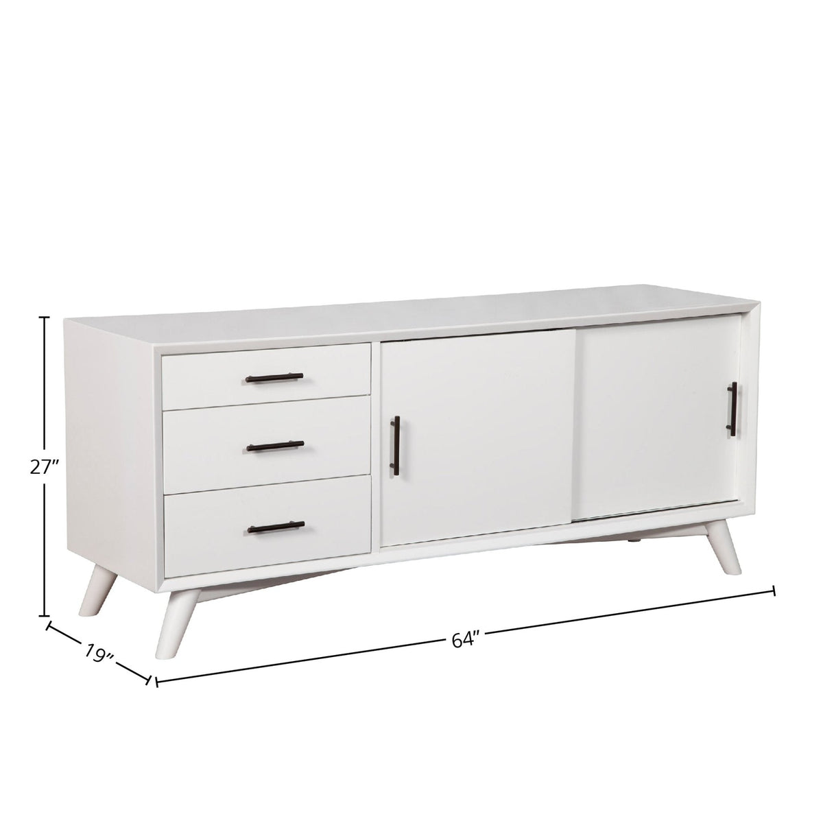 Flynn Large TV Console for TVs up to 75 Inches, White – view 10