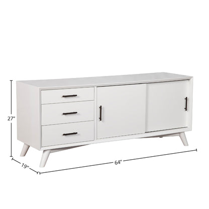 Flynn Large TV Console for TVs up to 75 Inches, White – view 10