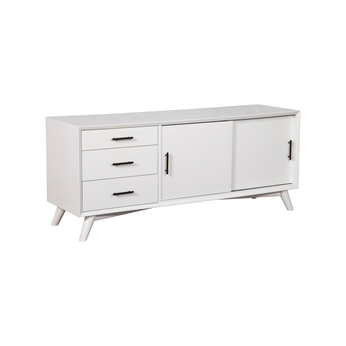 Flynn Large TV Console for TVs up to 75 Inches, White – view 5