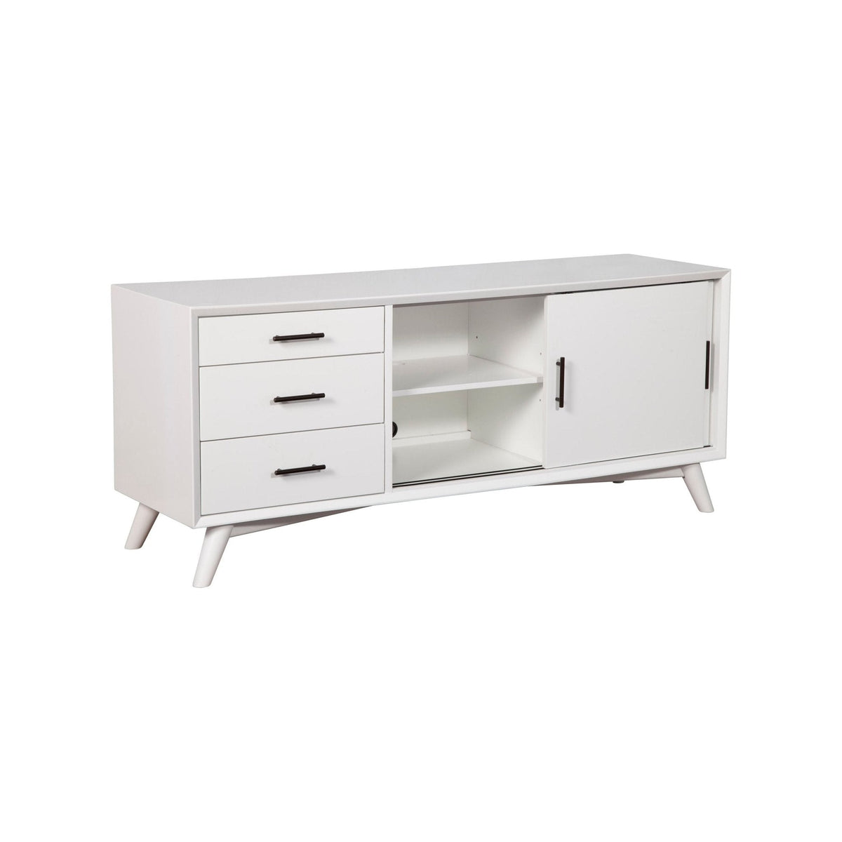 Flynn Large TV Console for TVs up to 75 Inches, White – view 6