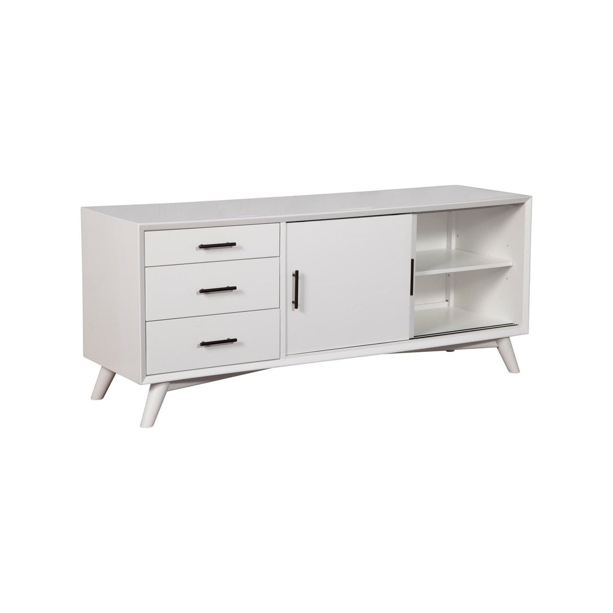 Flynn Large TV Console for TVs up to 75 Inches, White – view 7