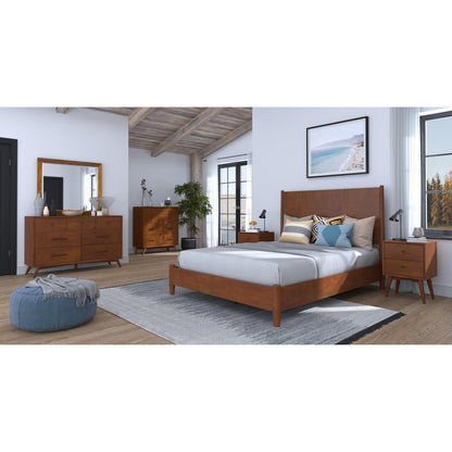 Flynn Rectangular Solid Mahogany Mirror in Chestnut – view 4