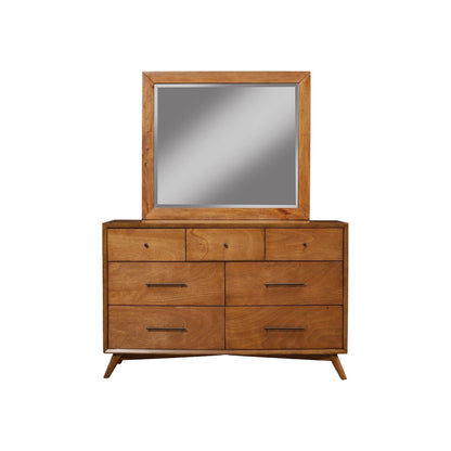 Flynn Rectangular Solid Mahogany Mirror in Chestnut – view 3