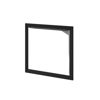 Solid Mahogany Flynn Dresser Mirror, Matte Black Finish