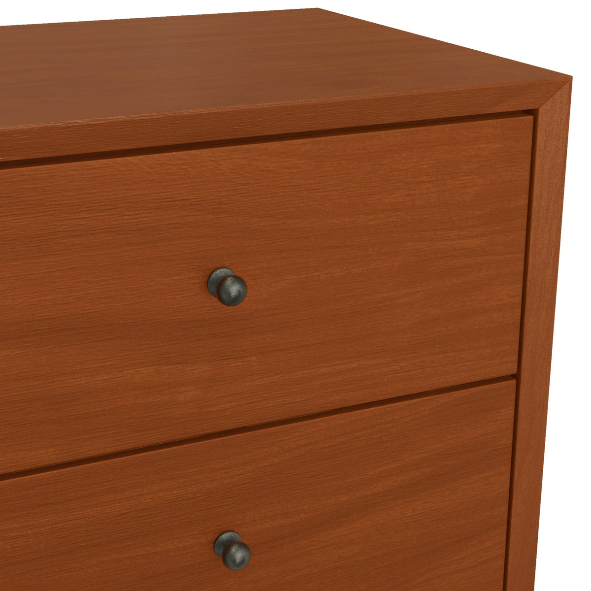 Flynn Mid-Century Nightstand in Chestnut Mahogany with Open Shelf – view 5