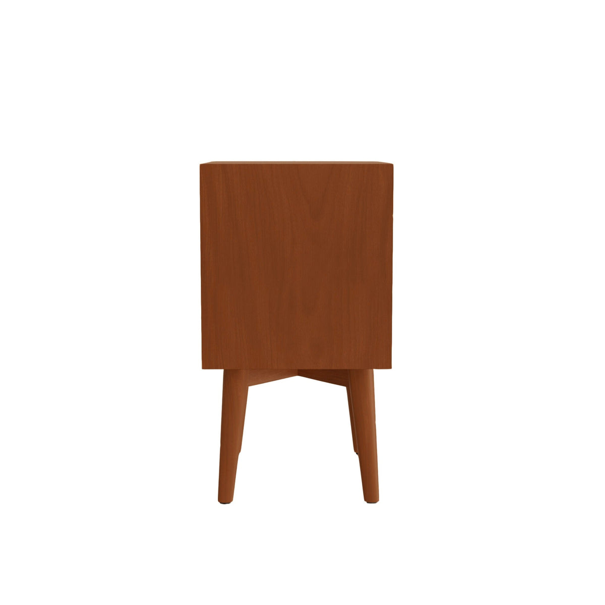 Flynn Mid-Century Nightstand in Chestnut Mahogany with Open Shelf – view 7
