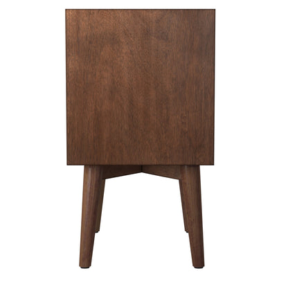 Flynn Mid-Century Nightstand in Espresso Walnut with Open Shelf – view 6
