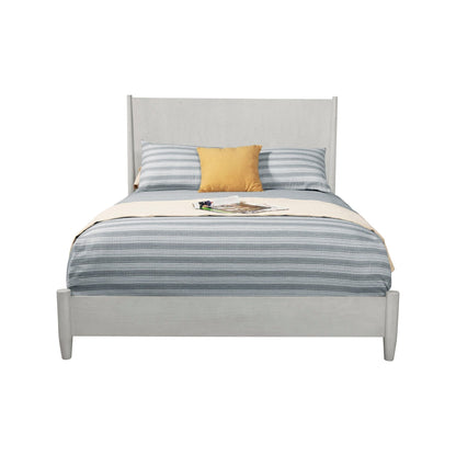 Flynn Panel Bed in Muted Gray with Sculpted Slat Headboard – view 4