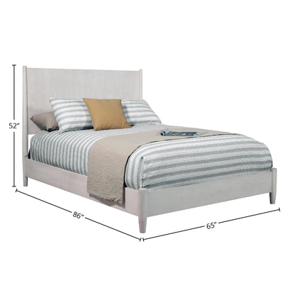 Flynn Panel Bed in Muted Gray with Sculpted Slat Headboard – view 8