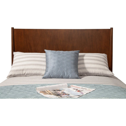 Flynn Panel Bed in Rich Walnut with Sculpted Slat Headboard – view 8
