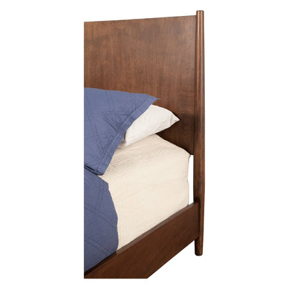 Flynn Panel Bed in Rich Walnut with Sculpted Slat Headboard – view 11