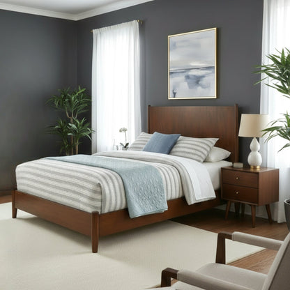 Walnut Panel Bed, Flynn Collection – All Sizes Available